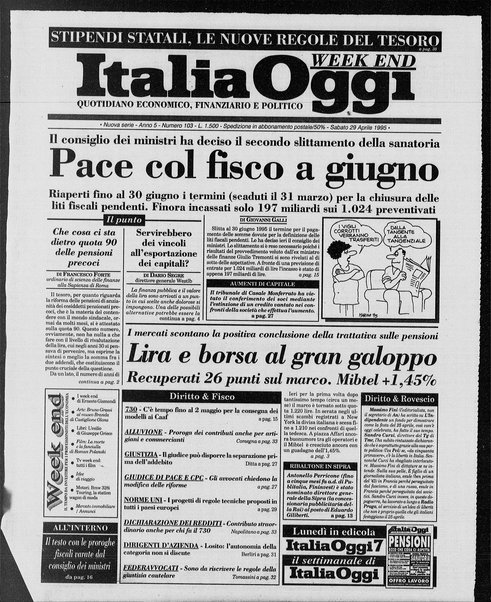 Italia oggi : quotidiano di economia finanza e politica